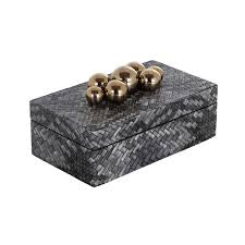 Boîte bijoux serpent Grise/or